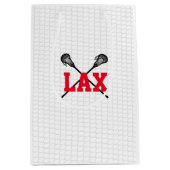 LAX Lacrosse Sticks Sportteam Farben rot Mittlere Geschenktüte (Vorderseite)