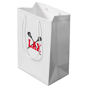 LAX Lacrosse Sticks Sportteam Farben rot Mittlere Geschenktüte