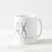 LAX Los Angeles Flughafen Typografie Kaffeetasse (VorderseiteRechts)