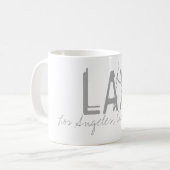 LAX Los Angeles Flughafen Typografie Kaffeetasse (Vorderseite Links)