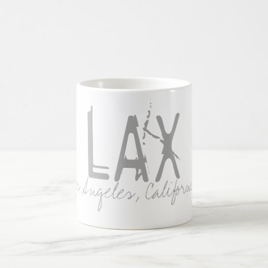 LAX Los Angeles Flughafen Typografie Kaffeetasse (Mittel)