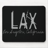 LAX Los Angeles Flughafen Typografie Mousepad (Vorne)