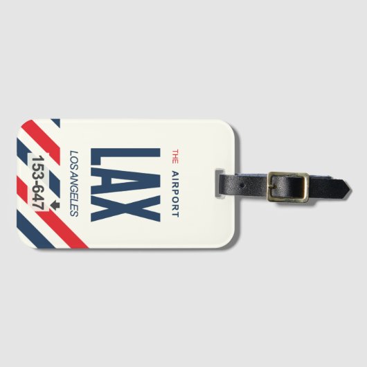 LAX Los Angeles Gepäckanhänger (Vorderseite (Horizontal))