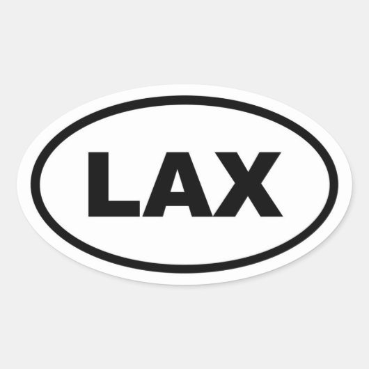 LAX Los Angeles Ovaler Aufkleber (Vorderseite)