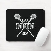 Lax Mama #42 Lacrosse Mama Player Nummer 42 Mutter Mousepad (Mit Mouse)