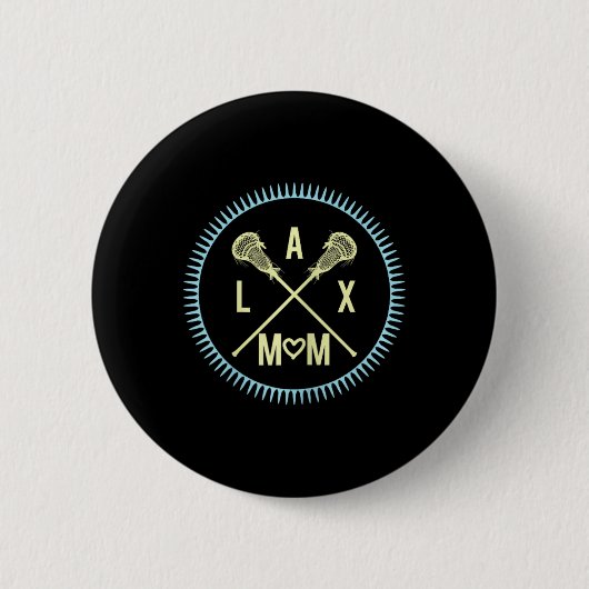 Lax Mama Lacrosse Muttertag Lax Mum Grafik Button (Vorderseite)