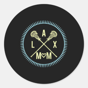 Lax Mama Lacrosse Muttertag Lax Mum Grafik Runder Aufkleber