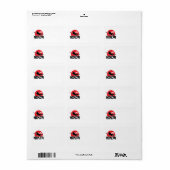 LAX Ninja Lacrosse Address Labels Adressaufkleber (Vorne)