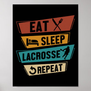 Lax Sport Funny Lacrosse Spieler Essen Lacrosse La Poster