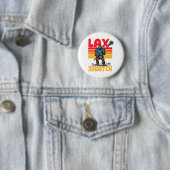 Lax Squatch! Bigfoot Lacrosse Player Retro Sasquat Button (Beispiel)