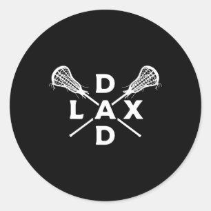 Lax Vater Mens Lacrosse Shirt für Lacrosse Player Runder Aufkleber