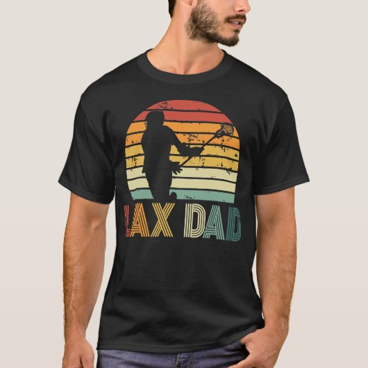 Lax Vater Sport Love Daddy Lacrosse Player T-Shirt (Vorderseite)