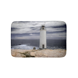 Laxe-Leuchtturm Galizien, Spanien Badematte