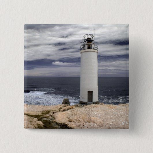 Laxe-Leuchtturm | Galizien, Spanien Button (Vorderseite)