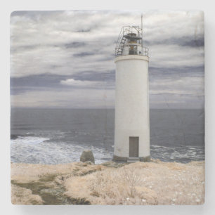 Laxe-Leuchtturm   Galizien, Spanien Steinuntersetzer