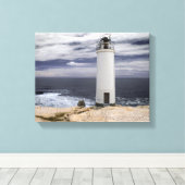 Laxe Lighthouse | Galicien, Spanien Leinwanddruck (Insitu (Holzboden))