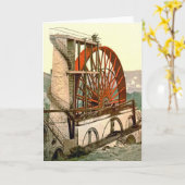 Laxey Wheel 1890 Karte (Gelbe Blume)