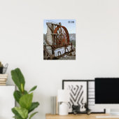 Laxey Wheel auf der Insel Man Poster (Heimbüro)