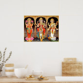 Laxmi Durga Saraswati Poster (Küche)