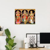 Laxmi Durga Saraswati Poster (Heimbüro)