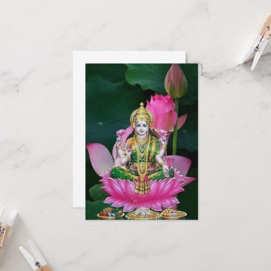 Laxmi Karte (Vorderseite/Rückseite Beispiel)