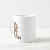 Laxsquatch! Bigfoot Lacrosse Player Funny Sasquatc Kaffeetasse (Vorderseite Links)