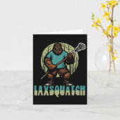 Laxsquatch! Bigfoot Lacrosse Player Funny Sasquatc Karte (Gelbe Blume)