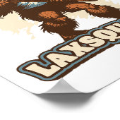 Laxsquatch! Bigfoot Lacrosse Player Funny Sasquatc Poster (Ecke)