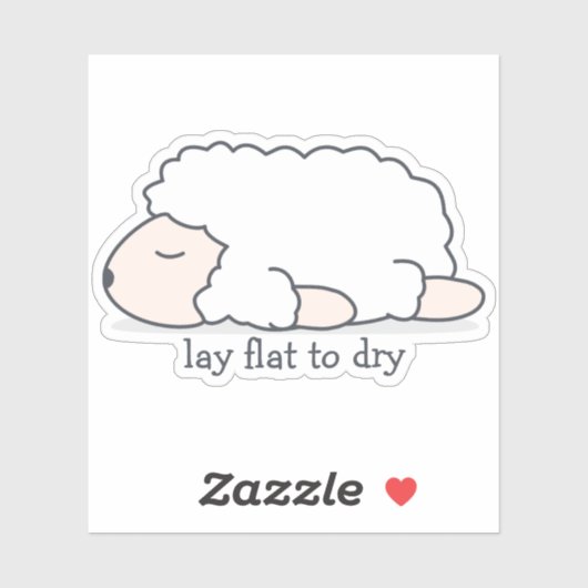 Lay Flat to Dry Sheep Aufkleber (Blatt)