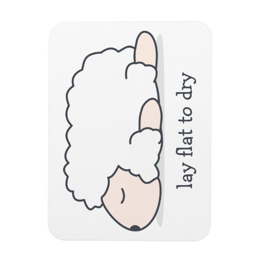Lay Flat to Dry Sheep Magnet (Vertikal)