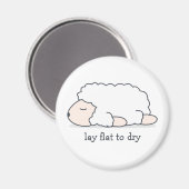 Lay Flat to Dry Sheep Magnet (Vorderseite/Rückseite)