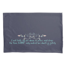 Lay Me Down in Peace & Sleep Bible Verse Kissenbezug