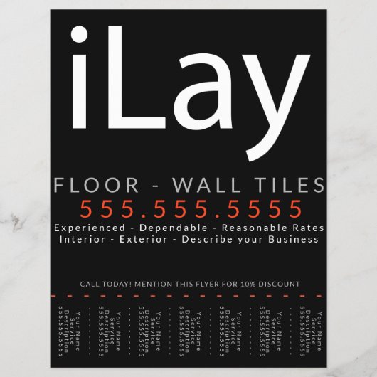 Lay. Wandverkleidung Tilererneuerung Flyer (Vorne)