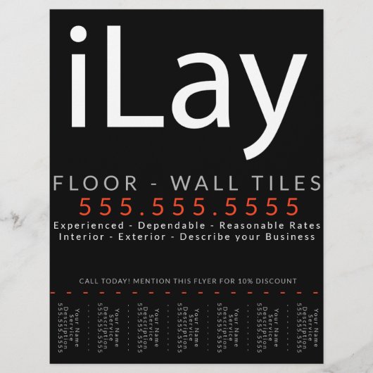 Lay. Wandverkleidung Tilererneuerung Flyer (Vorne)