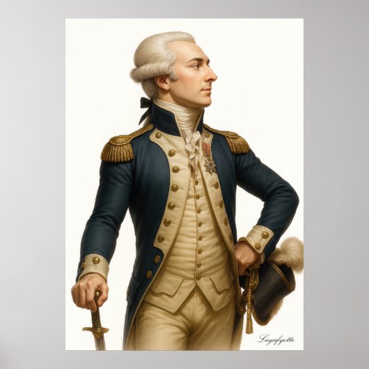 Layafyette - Französische Revolution Archivkunst d Poster (Vorne)