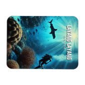 Layang Layang Malaysia Scuba Diver Hammerhead Magnet (Horizontal)