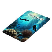 Layang Layang Malaysia Scuba Diver Hammerhead Magnet (Linke Seite)