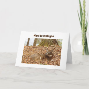 LAYED BACK DEER SAGT GLÜCKLICH 60. GEBURTSTAG KARTE
