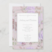 LAYER LILA LILAC ROSE FLORAL ELEGANT WEDD EINLADUNG (Vorderseite)
