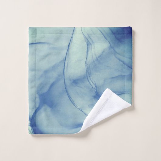 Layered Aqua Badhandtuch Set (Waschlappen)