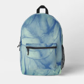 Layered Aqua Bedruckter Rucksack (Vorderseite)