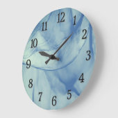 Layered Aqua Große Wanduhr (Winkel)