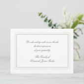 Layered Bereavement White Thank You Notecard Dankeskarte (Stehend Vorderseite)