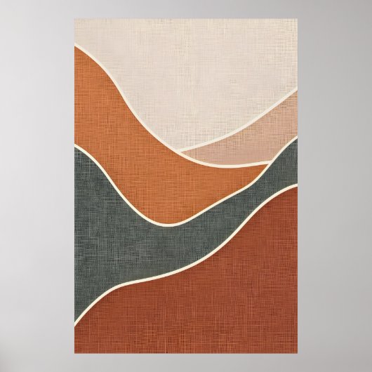 Layered Bio Formen Art Poster (Vorne)