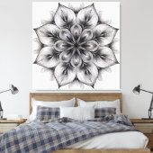 Layered Bloom Mandala Leinwanddruck (Insitu (Schlafzimmer))
