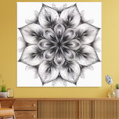 Layered Bloom Mandala Leinwanddruck (Insitu (Wohnzimmer))