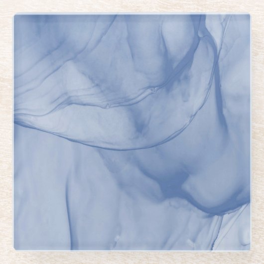 Layered Blue Glasuntersetzer (Vorderseite)