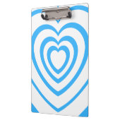 Layered Blue & White Heart Ästhetik Klemmbrett (Links)