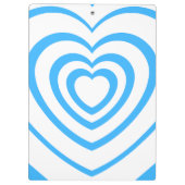 Layered Blue & White Heart Ästhetik Klemmbrett (Rückseite)