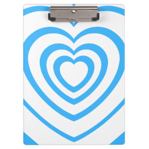 Layered Blue & White Heart Ästhetik Klemmbrett